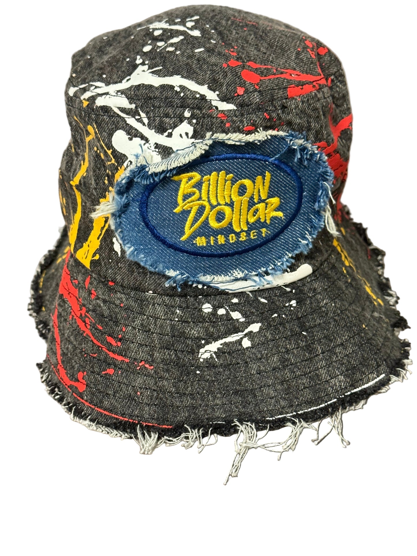 Black Distress Bucket Hat