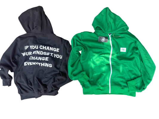 if you change your mindset distress hoodie jacket