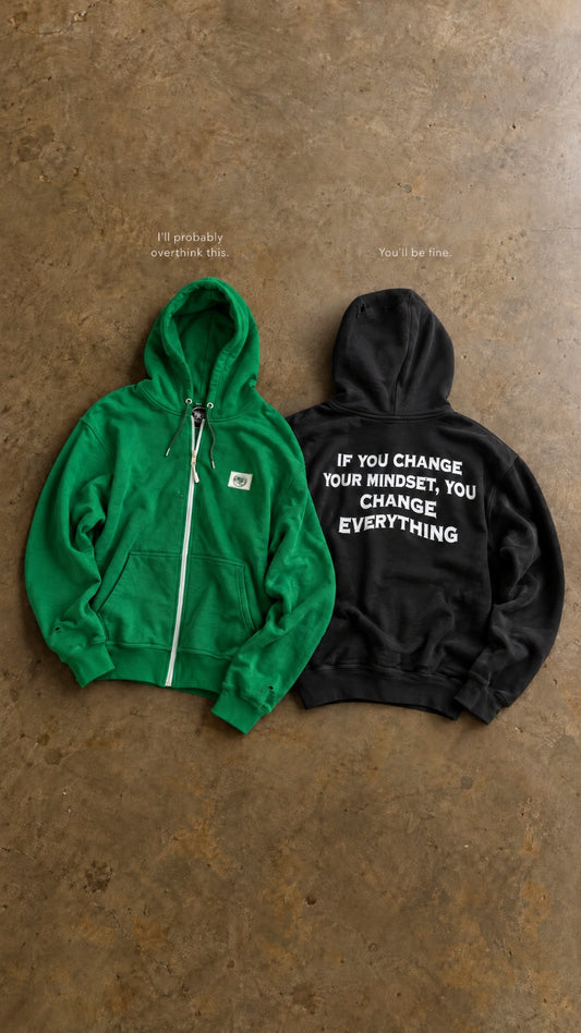 if you change your mindset distress hoodie jacket