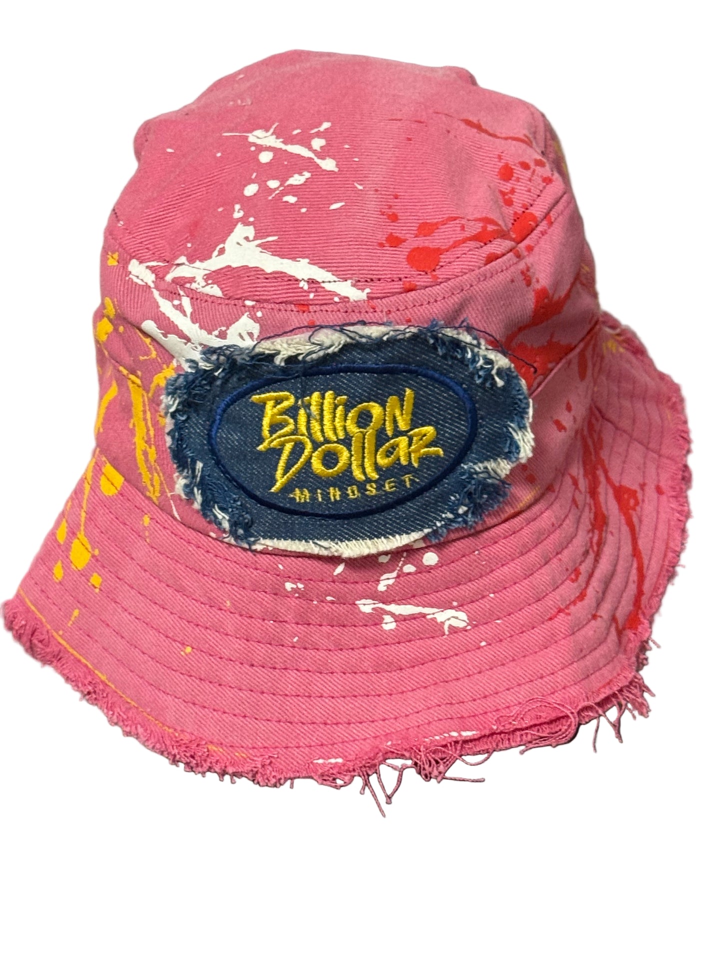 Pink Distress Bucket Hat