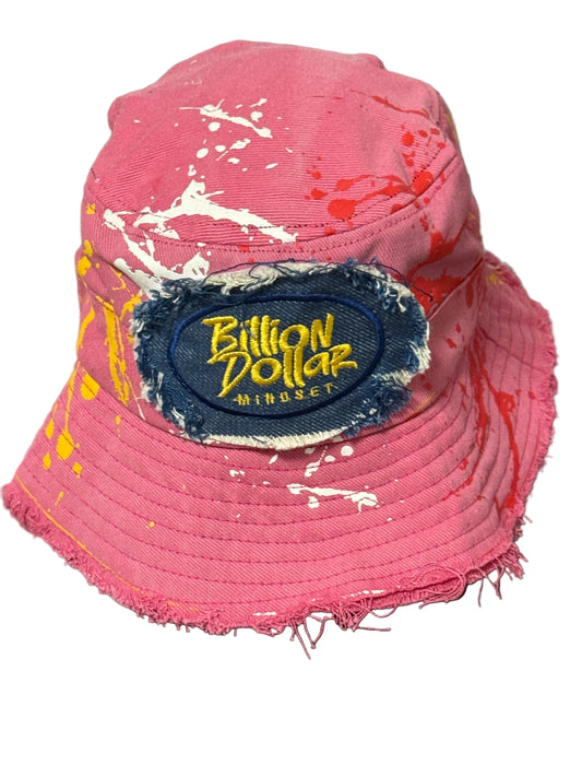 Pink Distress Bucket Hat